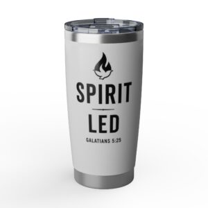 Men’s Spirit-Led 20oz Tumbler — Galatians 5:25 Inspirational Travel Mug