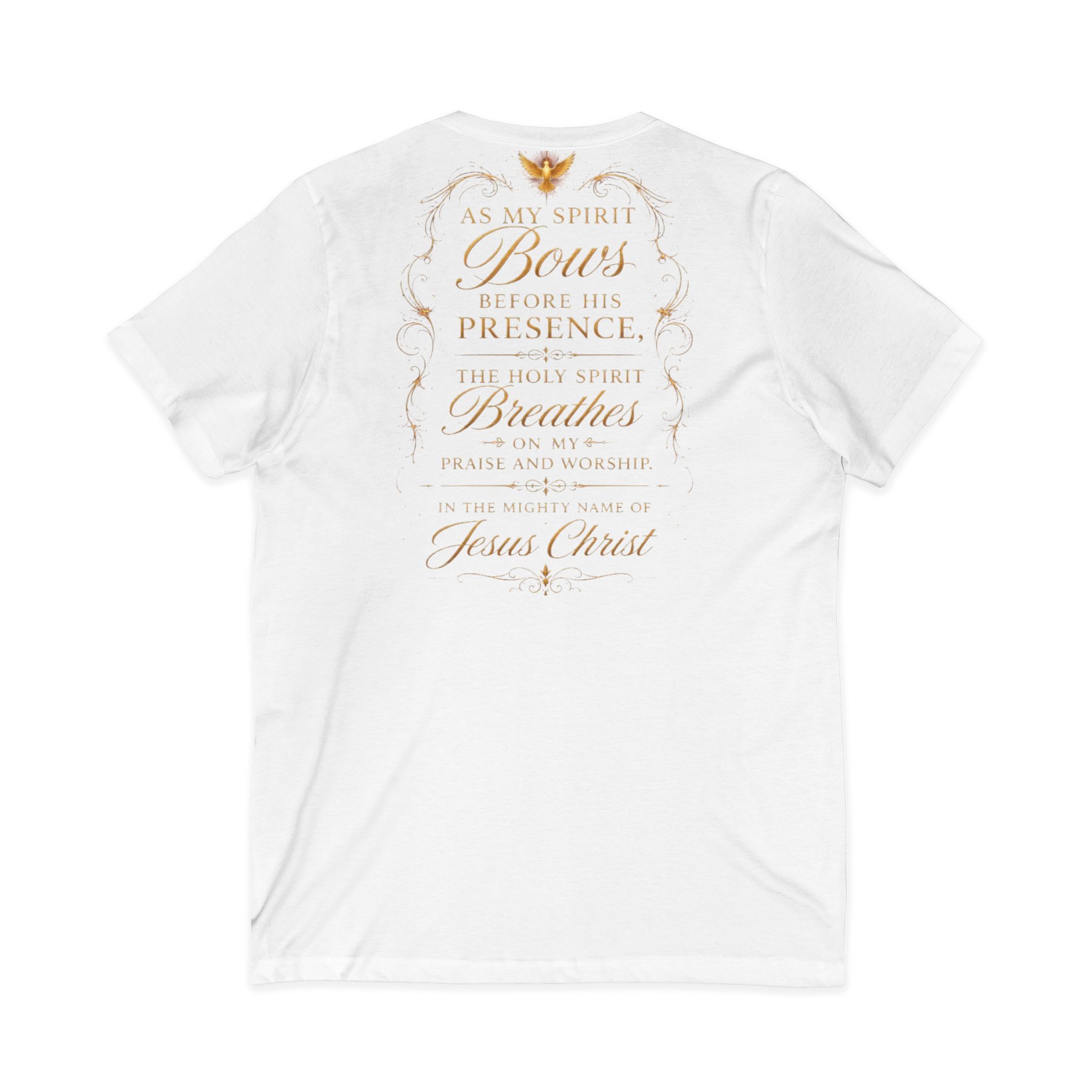 Born to carry heavens Sound V-Neck Tee — Inspirational Christian Faith T‑Shirt - Image 2
