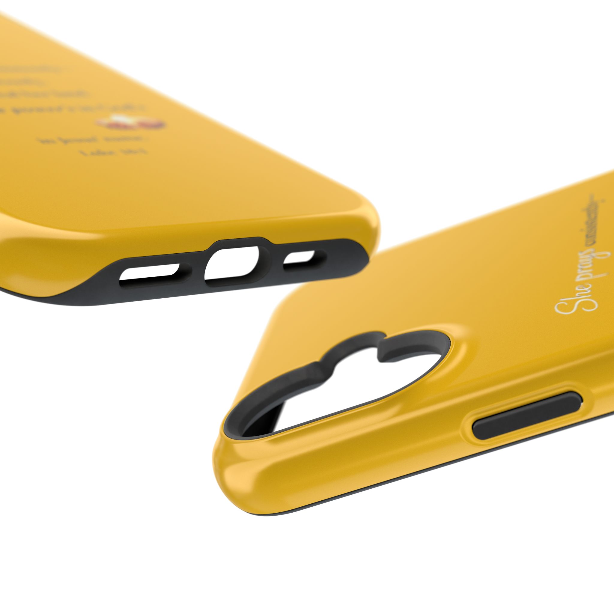 Christian Prayer Magnetic Impact-Resistant Phone Case — "She Prays Consistently" Inspirational Yellow - Image 108