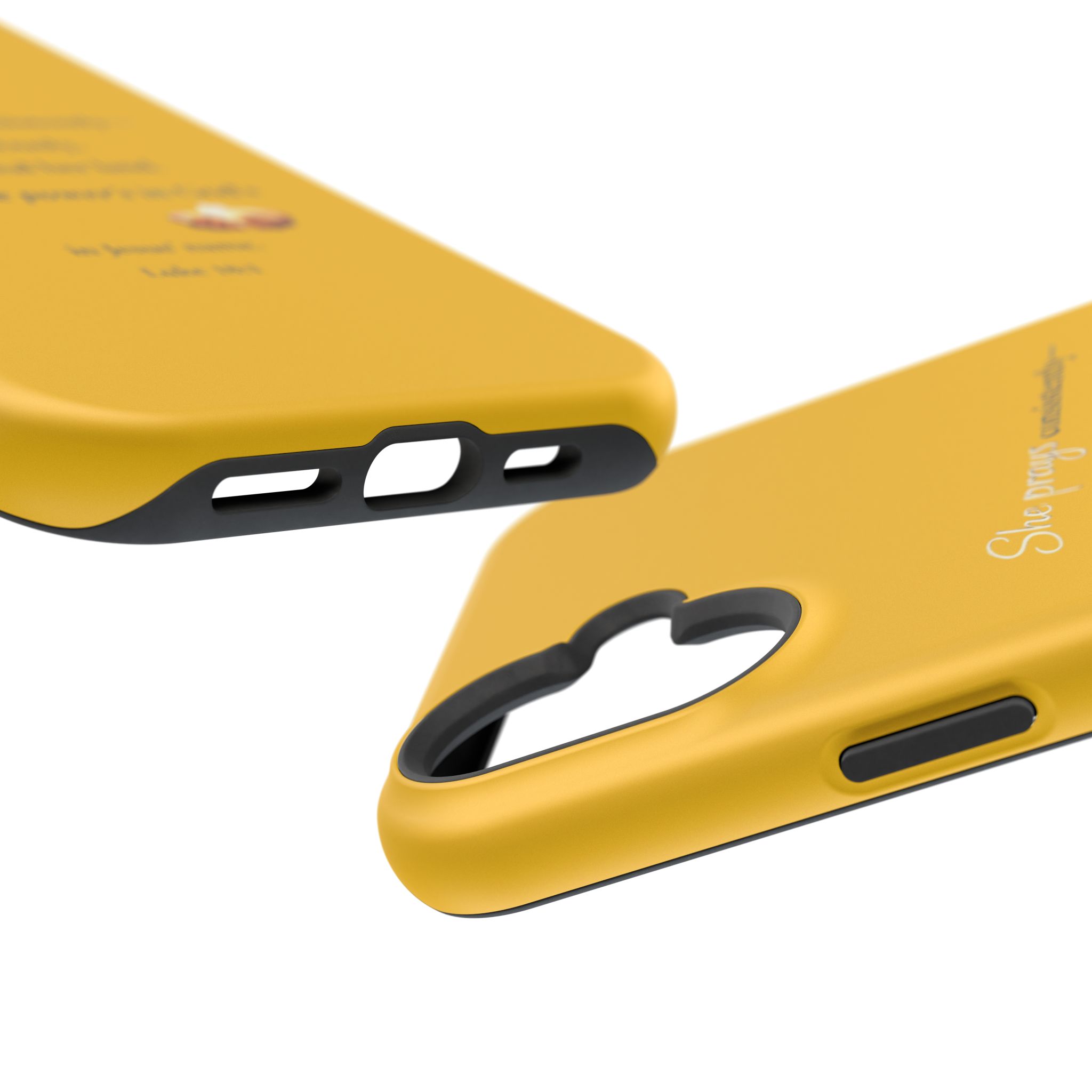 Christian Prayer Magnetic Impact-Resistant Phone Case — "She Prays Consistently" Inspirational Yellow - Image 112