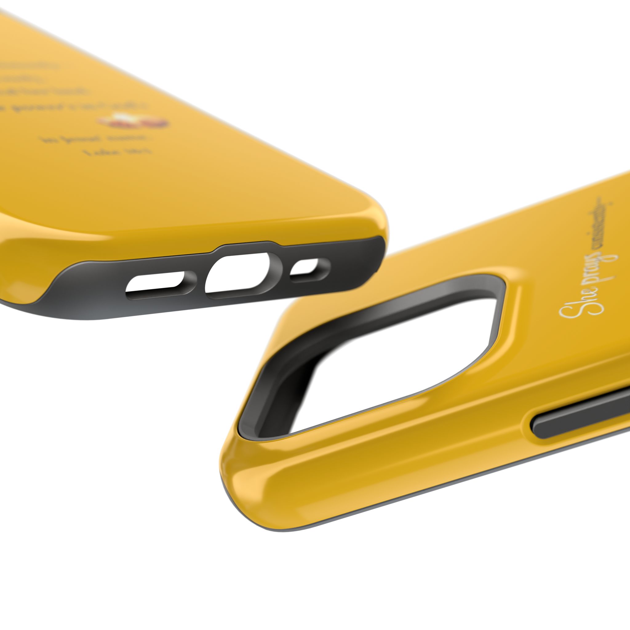 Christian Prayer Magnetic Impact-Resistant Phone Case — "She Prays Consistently" Inspirational Yellow - Image 75