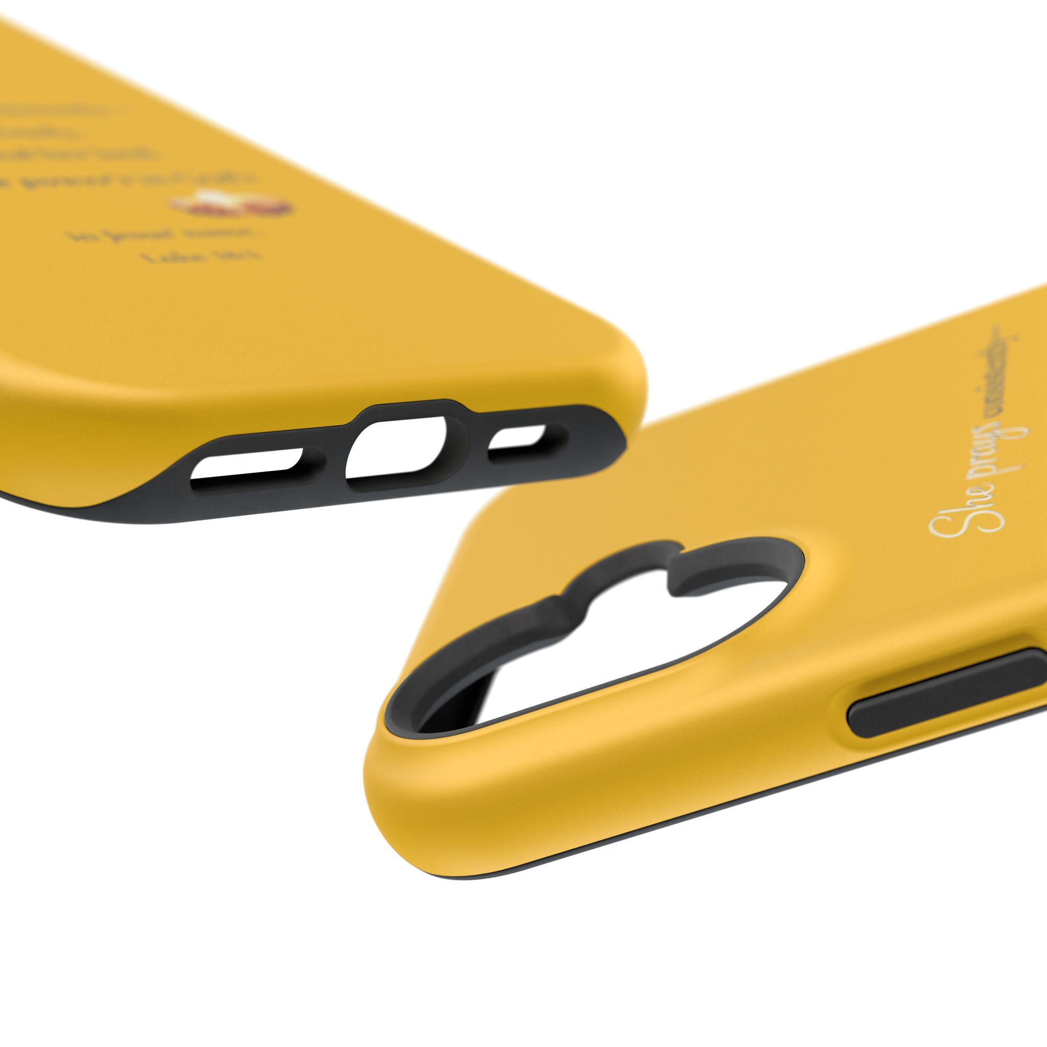 Christian Prayer Magnetic Impact-Resistant Phone Case — "She Prays Consistently" Inspirational Yellow - Image 104