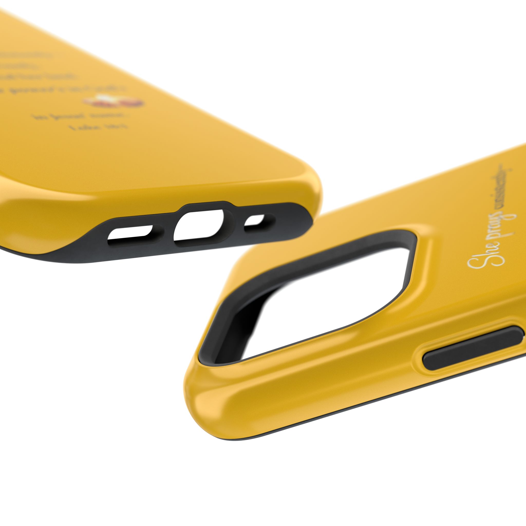 Christian Prayer Magnetic Impact-Resistant Phone Case — "She Prays Consistently" Inspirational Yellow - Image 116