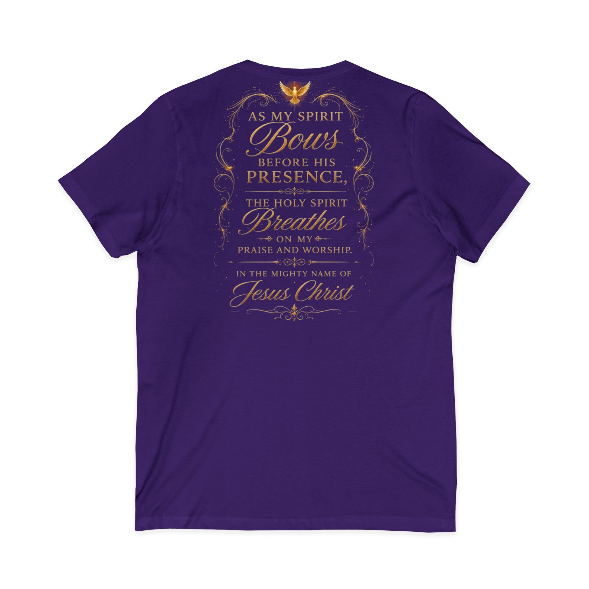 Born to carry heavens Sound V-Neck Tee — Inspirational Christian Faith T‑Shirt - Image 14