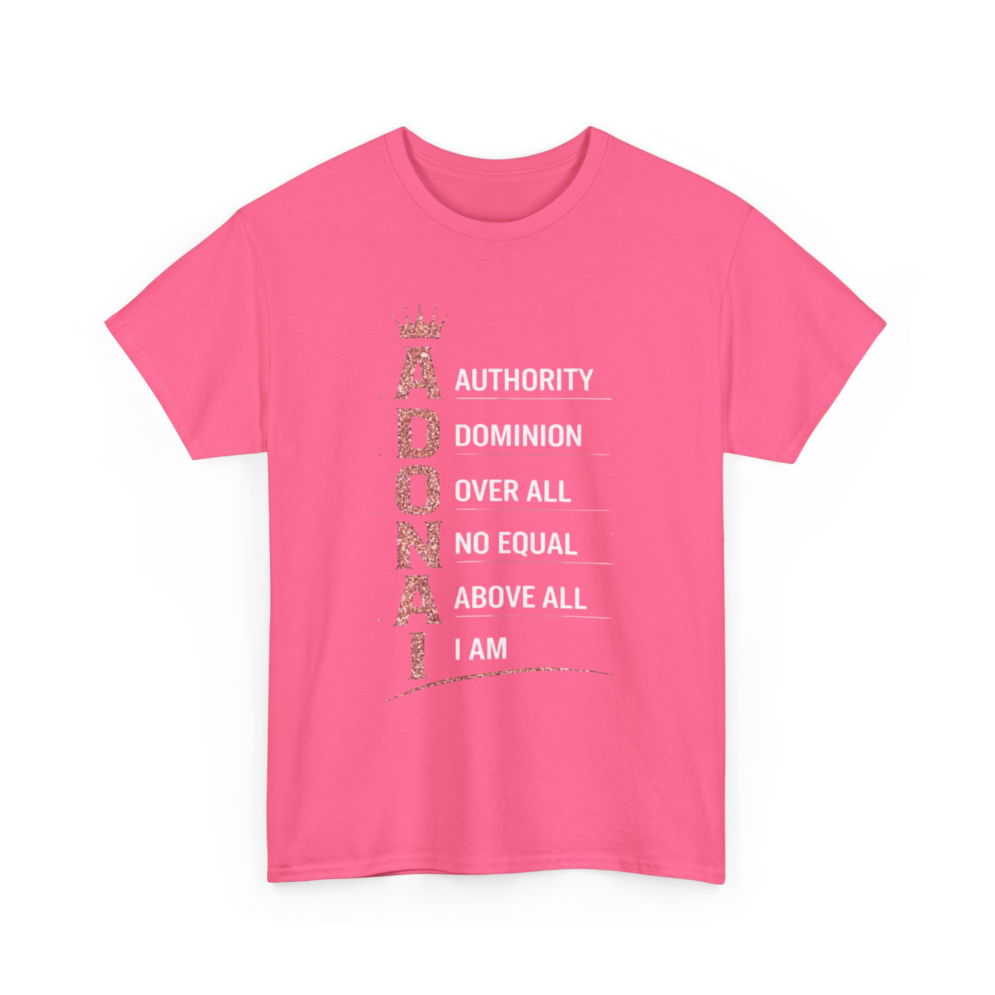 Adonai Faith Tee — Pink Crowned Vertical Scripture Design - Image 15