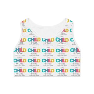 I Am a Child of God Sports Bra — Colorful Faith Activewear