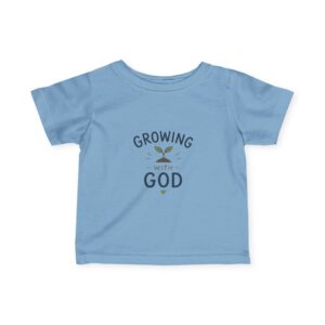 "Growing with God" Baby Boy Shirt | Cute Faith-Based Newborn Gift