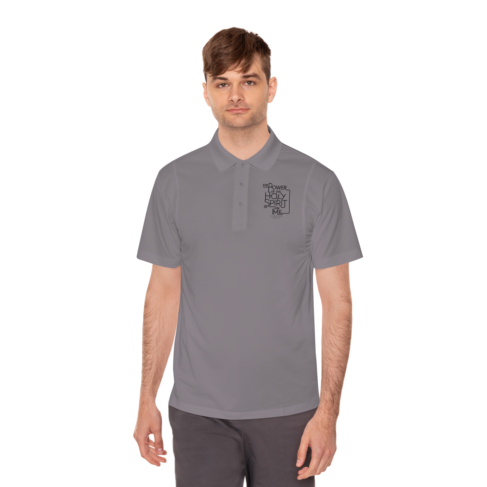 Acts 1:18 polo Sport Polo — Chest Logo "The Power of Body, Mind, Spirit" - Image 17