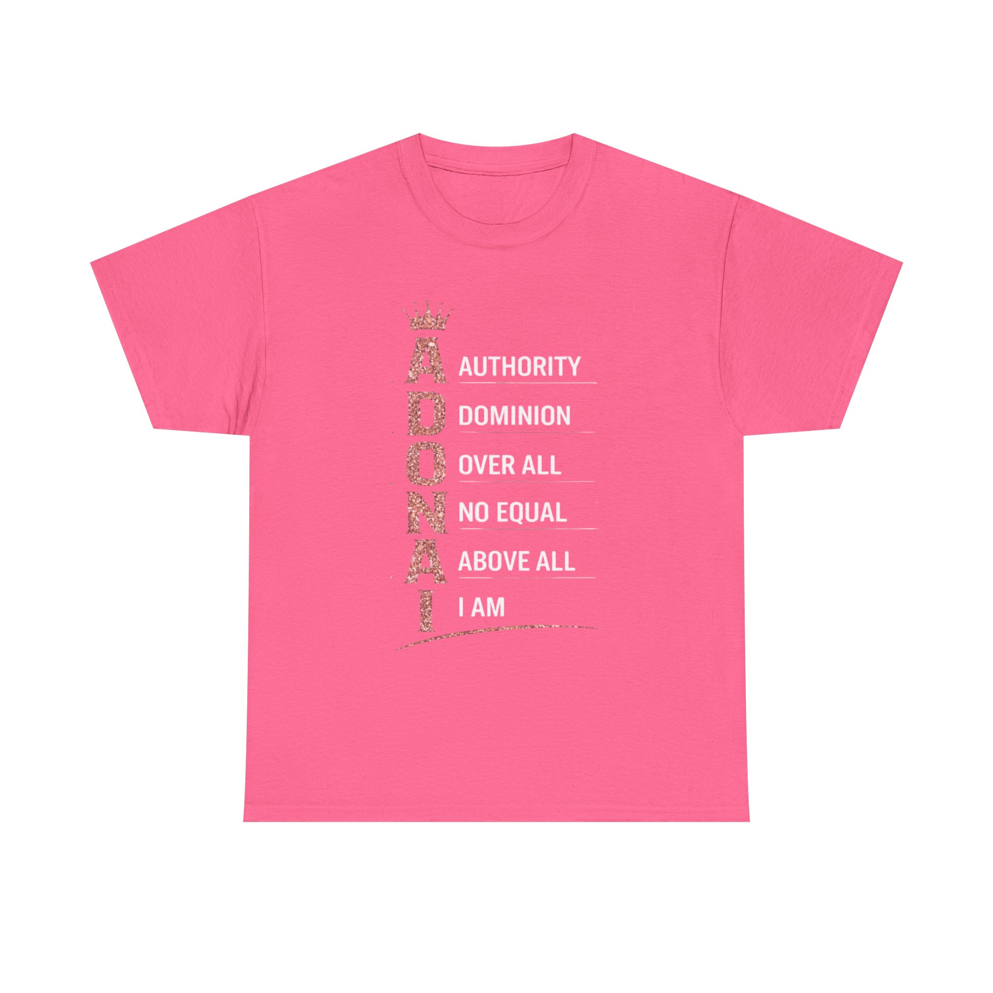 Adonai Faith Tee — Pink Crowned Vertical Scripture Design - Image 13