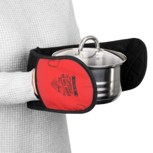 Double-Handled Oven Mitts -Declaration Long Quilted Heat-Resistant Pot Holders
