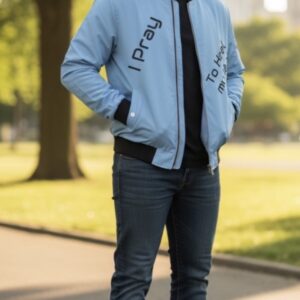 Prayer Jacket — "I Pray To Heal My Land" Bomber with 2 Chronicles 7:14 Faith Design