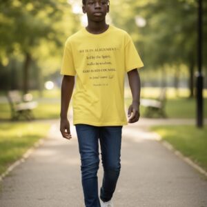 Men’s Godly Alignment T-Shirt — "He Is in Alignment" Proverbs 1:5–8 Inspirational Tee