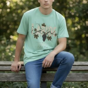 Daholyvine I abide  T-Shirt — John 15:5 Biblical Vineyard Graphic Tee