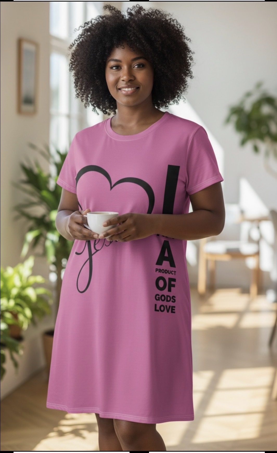 Pink 'I Am A Product of Gods Love'’Nightgown – I Am A Product Of God’s Love