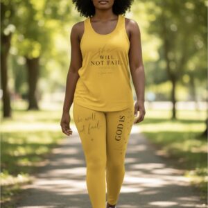 She Will Not Fail Tank Top – Inspirational Christian Scripture AOP Tank (Psalm 46:5)