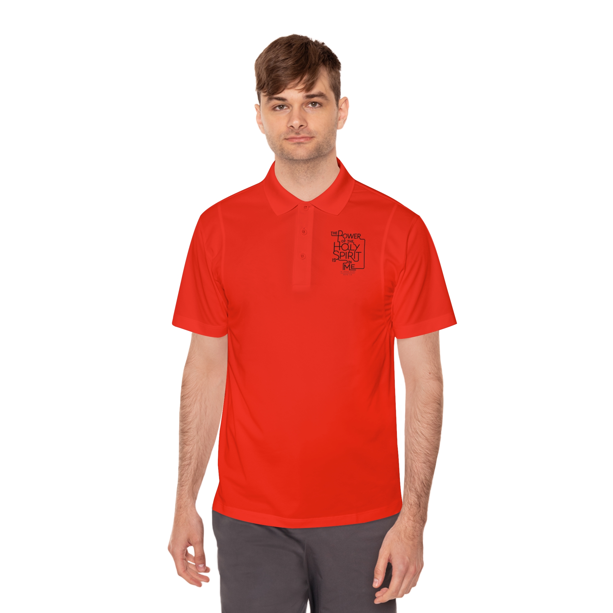 Acts 1:18 polo Sport Polo — Chest Logo "The Power of Body, Mind, Spirit" - Image 11