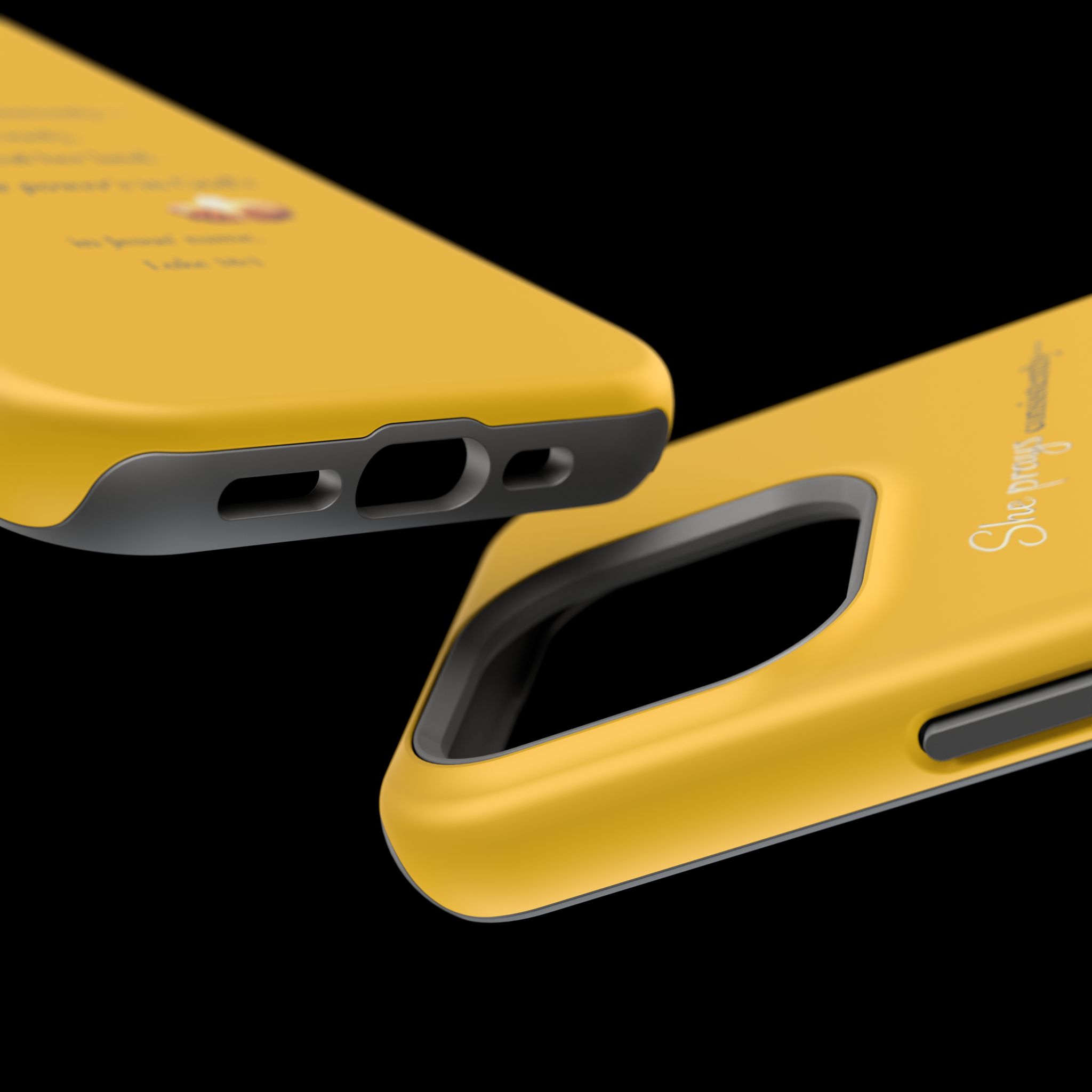 Christian Prayer Magnetic Impact-Resistant Phone Case — "She Prays Consistently" Inspirational Yellow - Image 79