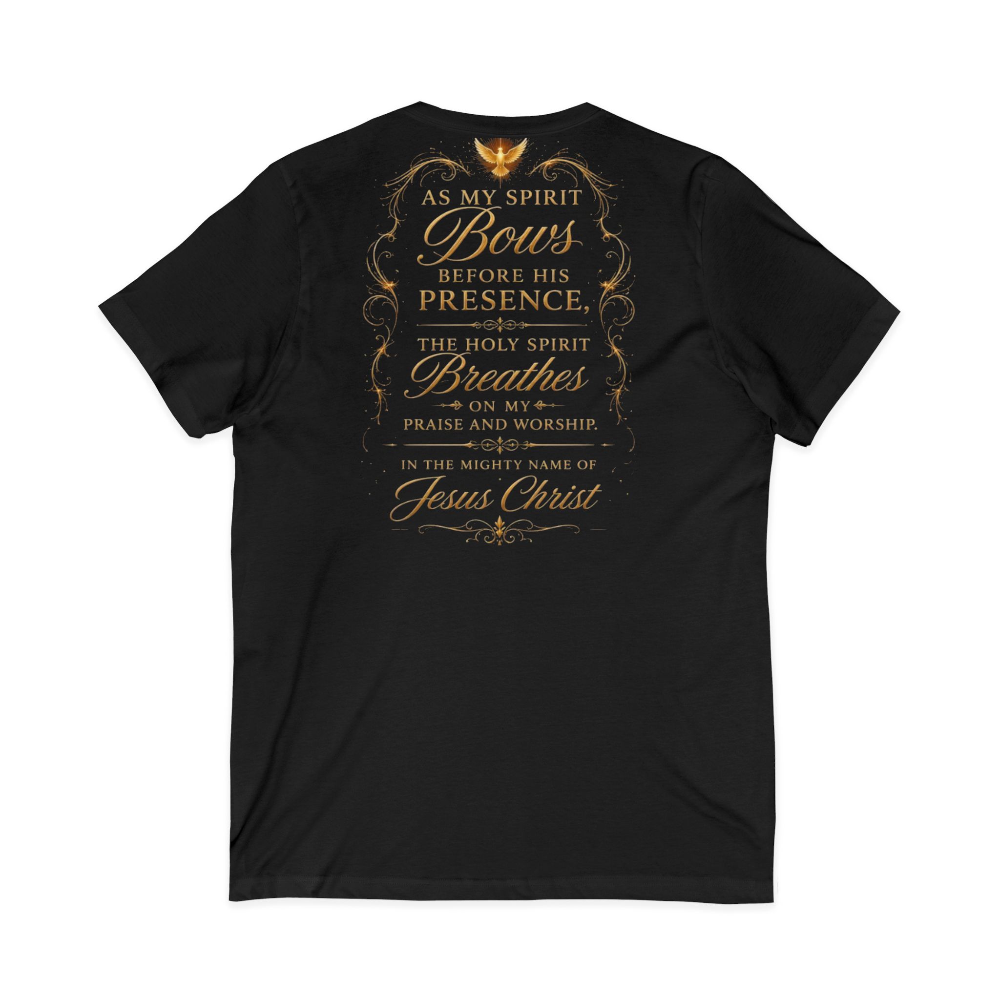 Born to carry heavens Sound V-Neck Tee — Inspirational Christian Faith T‑Shirt - Image 6