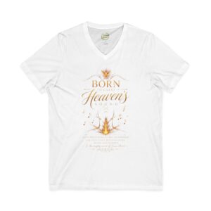Born to carry heavens Sound  V-Neck Tee — Inspirational Christian Faith T‑Shirt