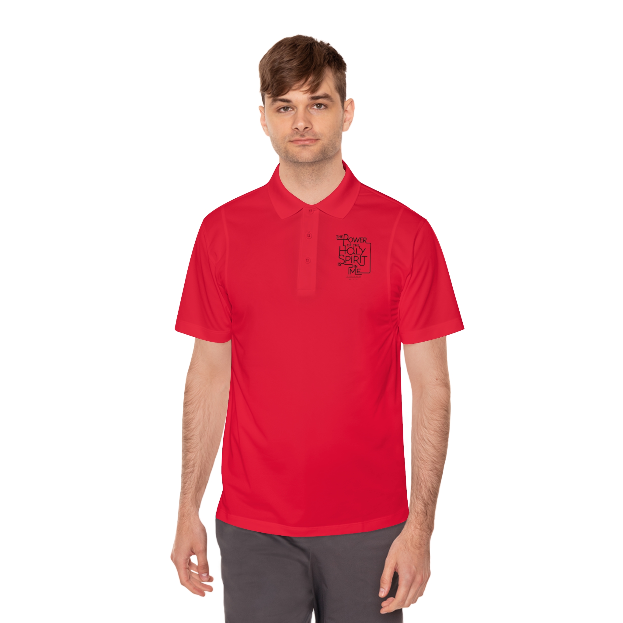 Acts 1:18 polo Sport Polo — Chest Logo "The Power of Body, Mind, Spirit" - Image 26