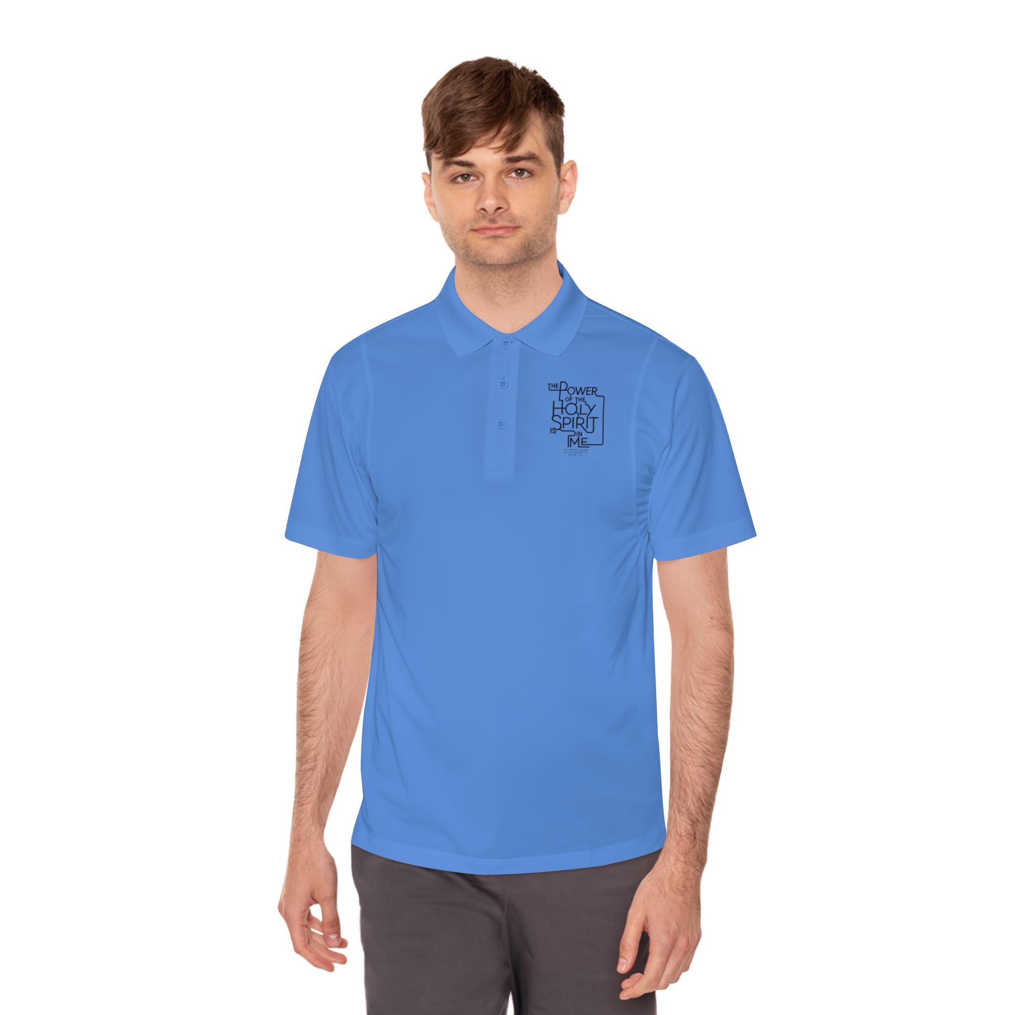 Acts 1:18 polo Sport Polo — Chest Logo "The Power of Body, Mind, Spirit" - Image 23