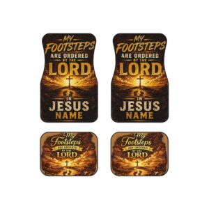 "My Footsteps Are Ordered by the Lord"  Auto Floor Mats