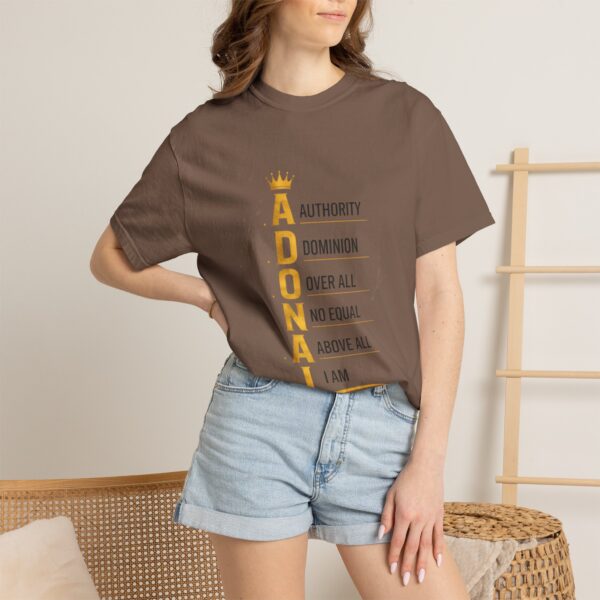 Adonai Vertical Scripture Tee — ‘Adonai: Authority, Dominion, Over All ...