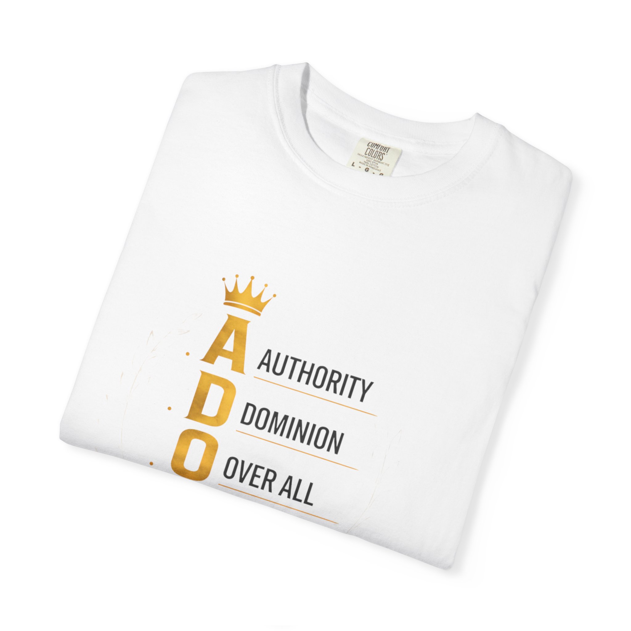 Adonai Crown T‑Shirt — Faith-Based 'Adonai' Vertical Acrostic Design (Authority, Dominion, Over All) - Image 4