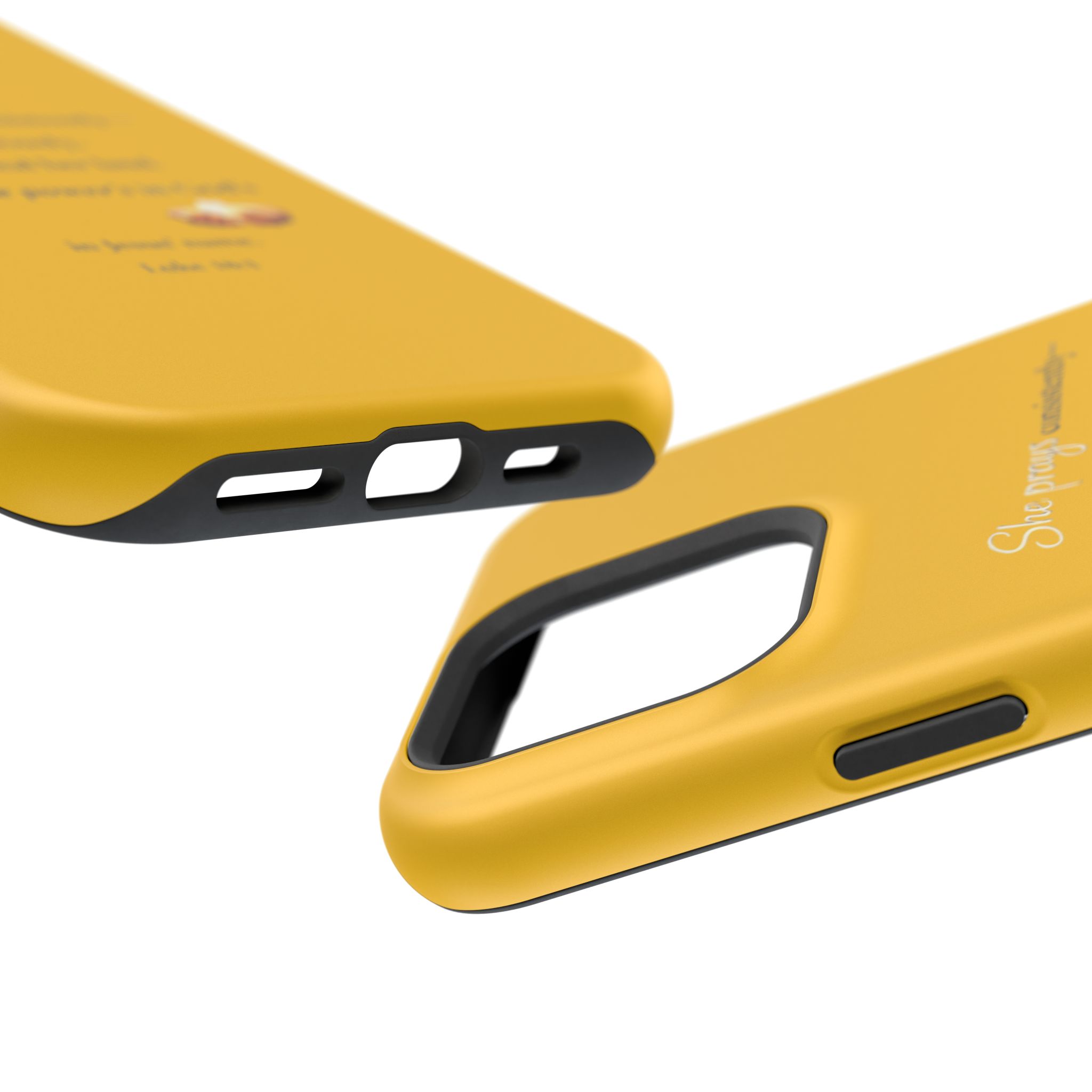 Christian Prayer Magnetic Impact-Resistant Phone Case — "She Prays Consistently" Inspirational Yellow - Image 128