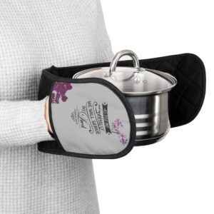 Purple & Grey Oven Mitts