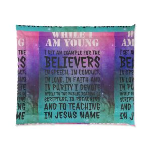 "I Set An Example for the Believers" Inspirational Bedding