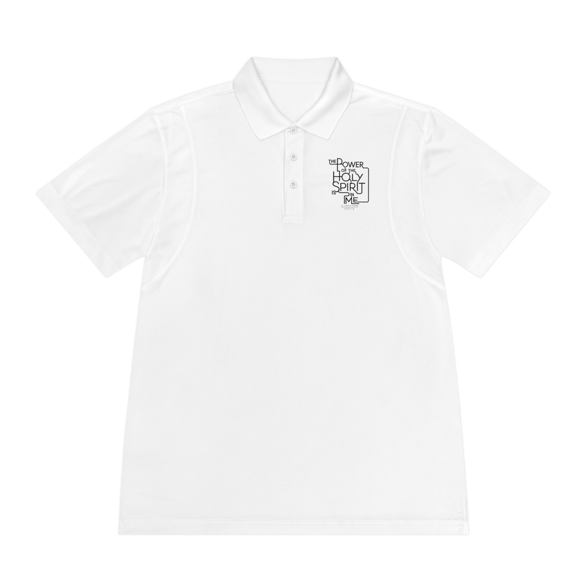 Acts 1:18 polo Sport Polo — Chest Logo "The Power of Body, Mind, Spirit" - Image 3