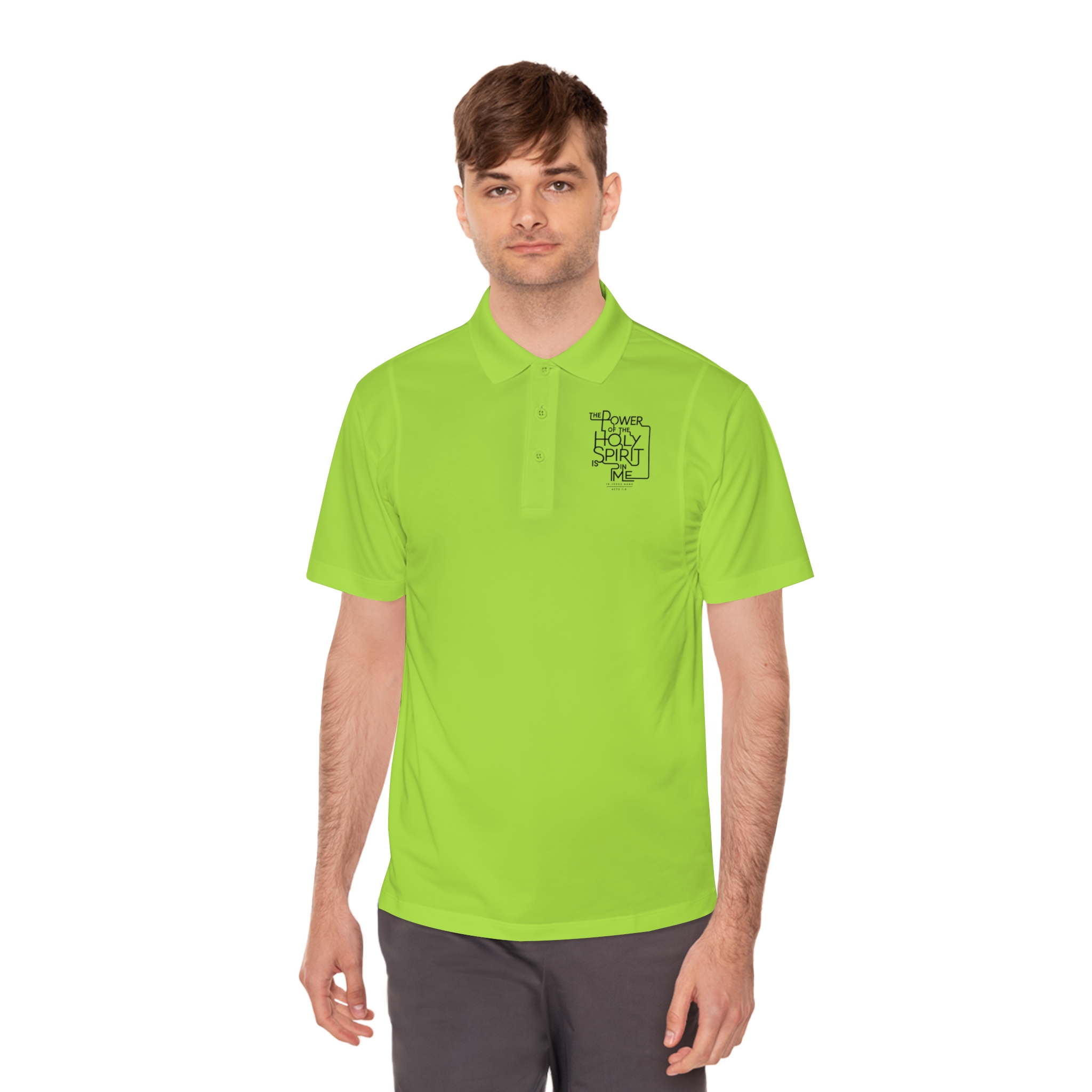Acts 1:18 polo Sport Polo — Chest Logo "The Power of Body, Mind, Spirit" - Image 20