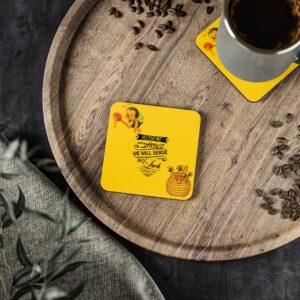 Beehive Scripture Coasters — "As for me and my house we will serve the Lord" Christian Drink Coasters