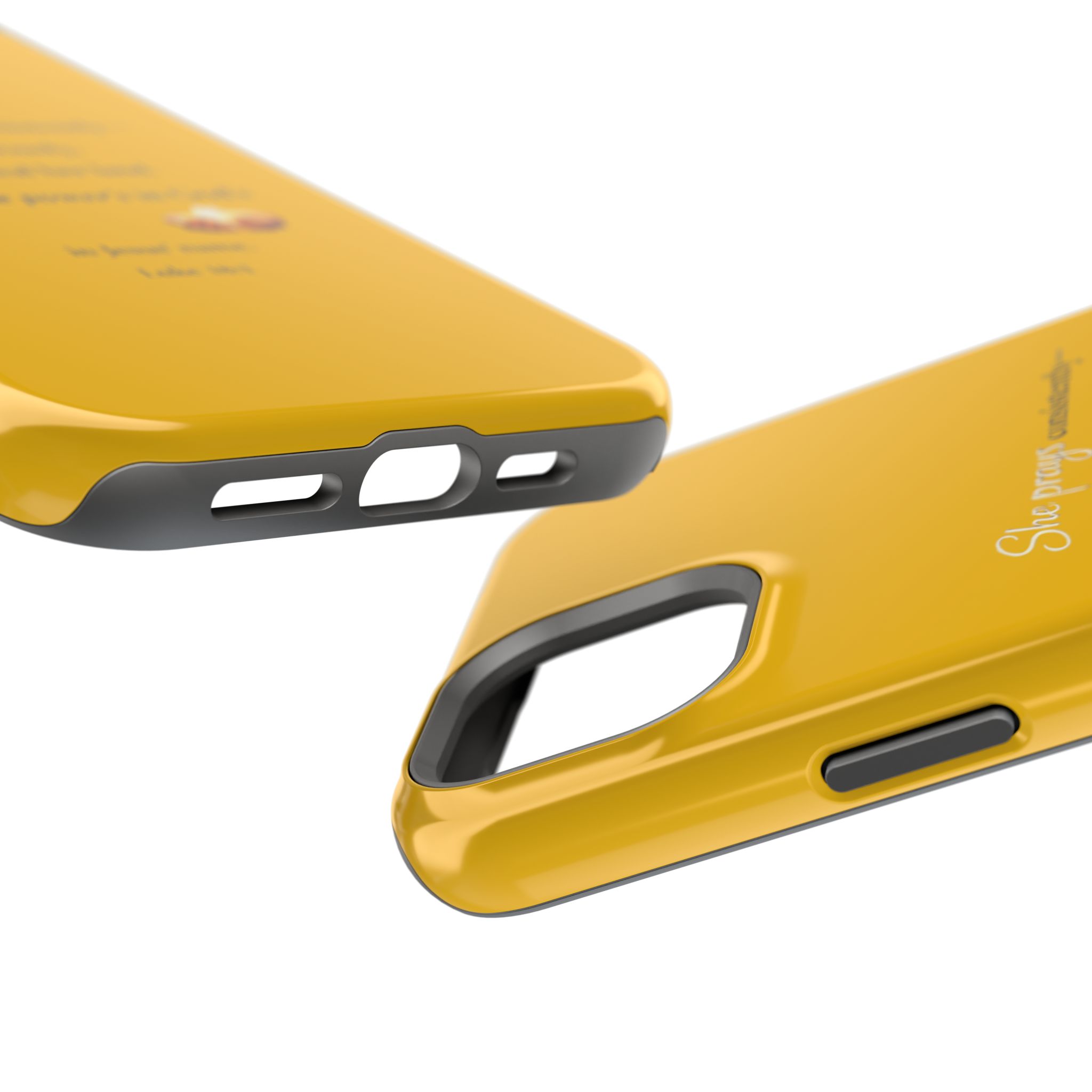 Christian Prayer Magnetic Impact-Resistant Phone Case — "She Prays Consistently" Inspirational Yellow - Image 83