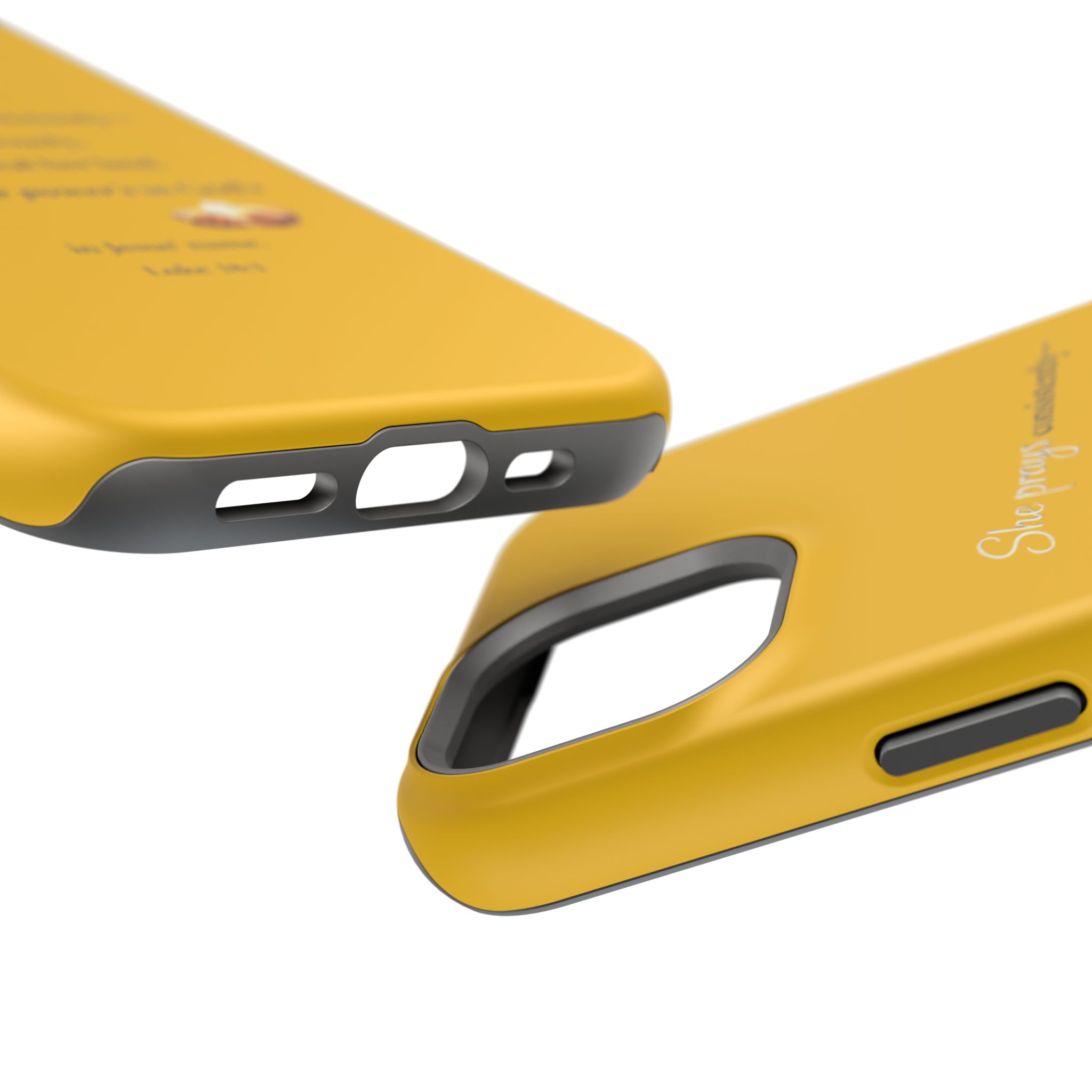 Christian Prayer Magnetic Impact-Resistant Phone Case — "She Prays Consistently" Inspirational Yellow - Image 71