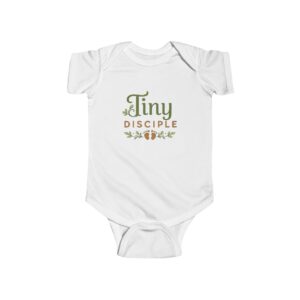 Tiny Disciple Infant Bodysuit - "Crawling Closer to Jesus Daily" Christian Baby Onesie