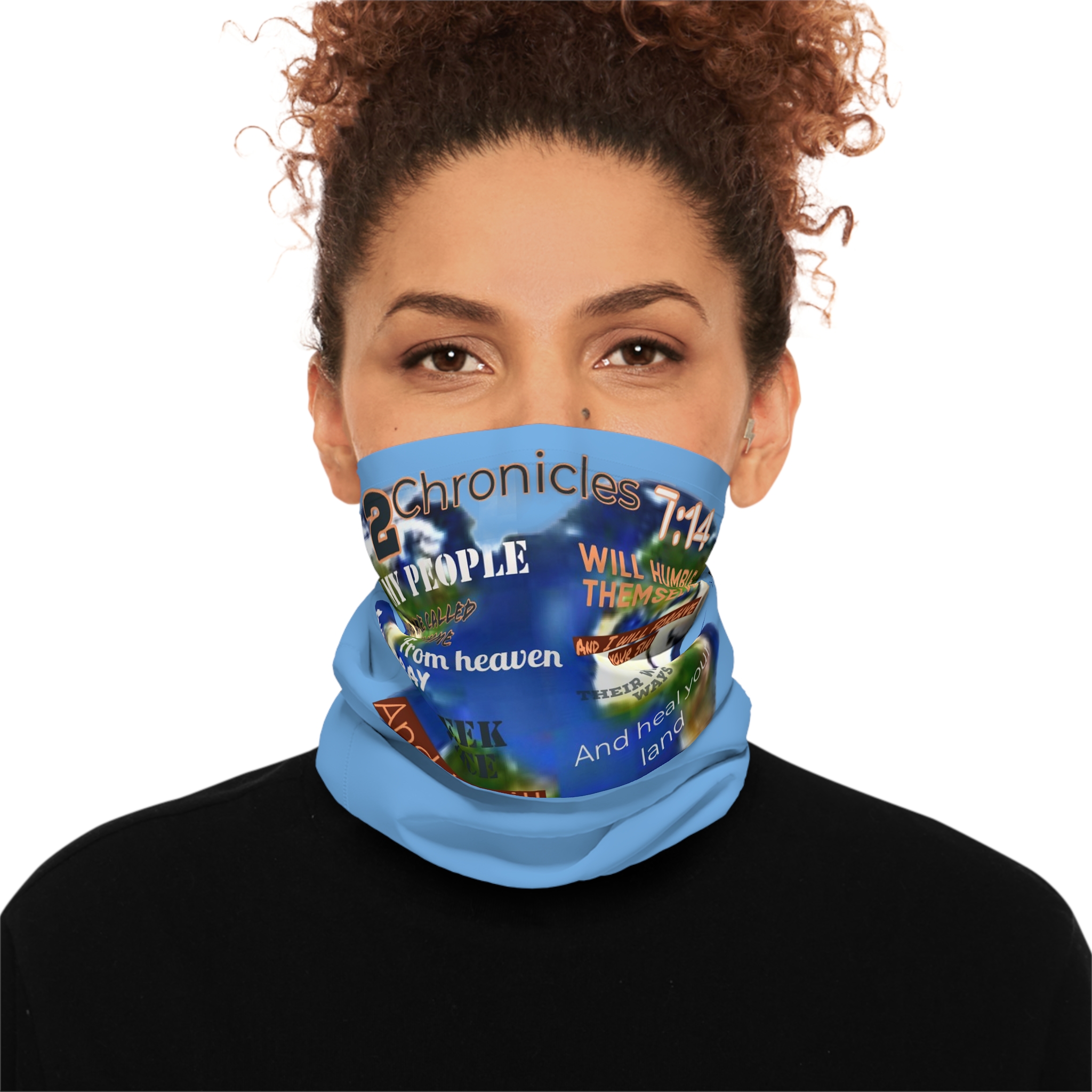 2 Chronicles 7:14 Scripture Neck Gaiter – Faith-Based Prayer Face Shield - Image 4
