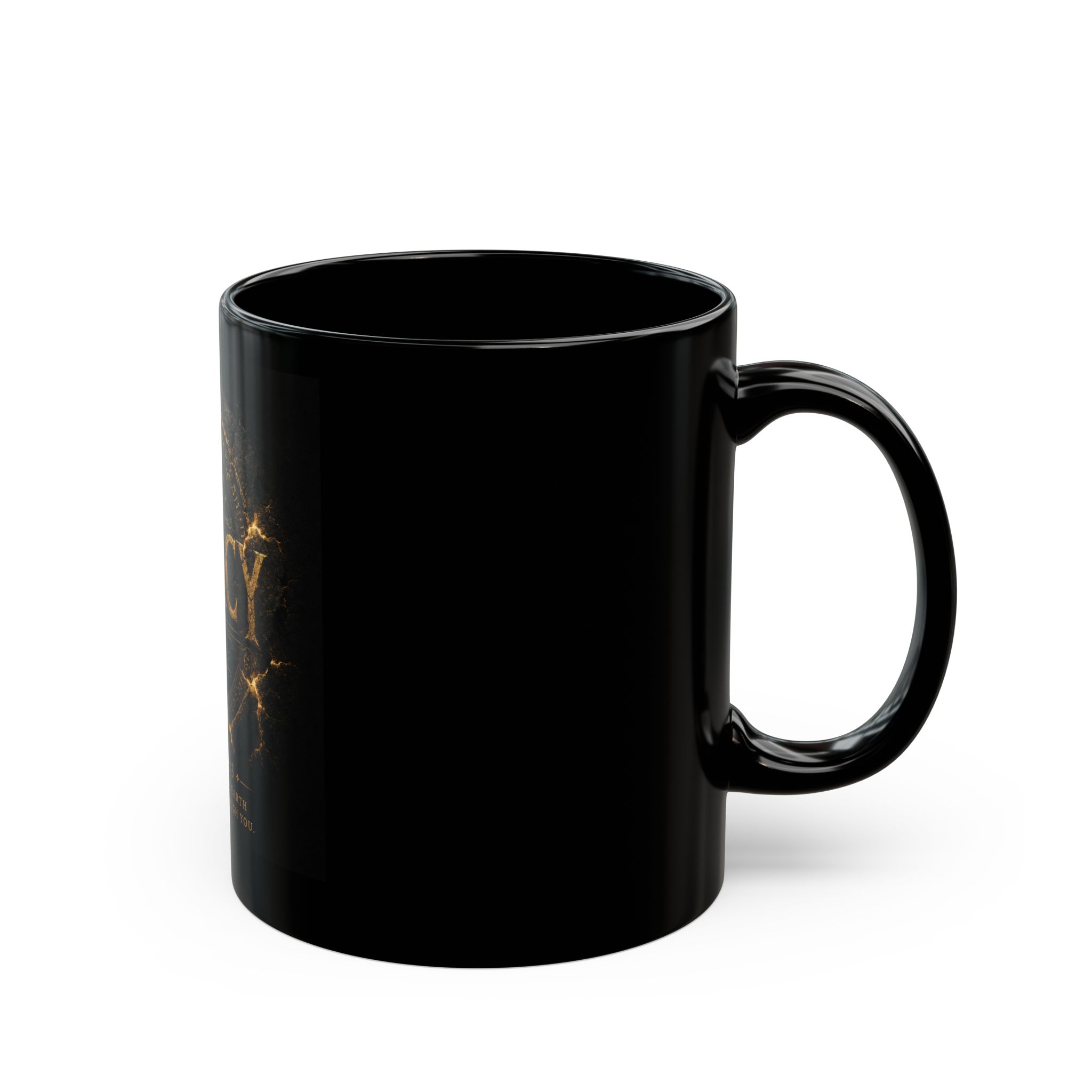 Legacy Scripture Coffee Mug – "Legacy" Genesis 12:3 Black Ceramic Mug - Image 2