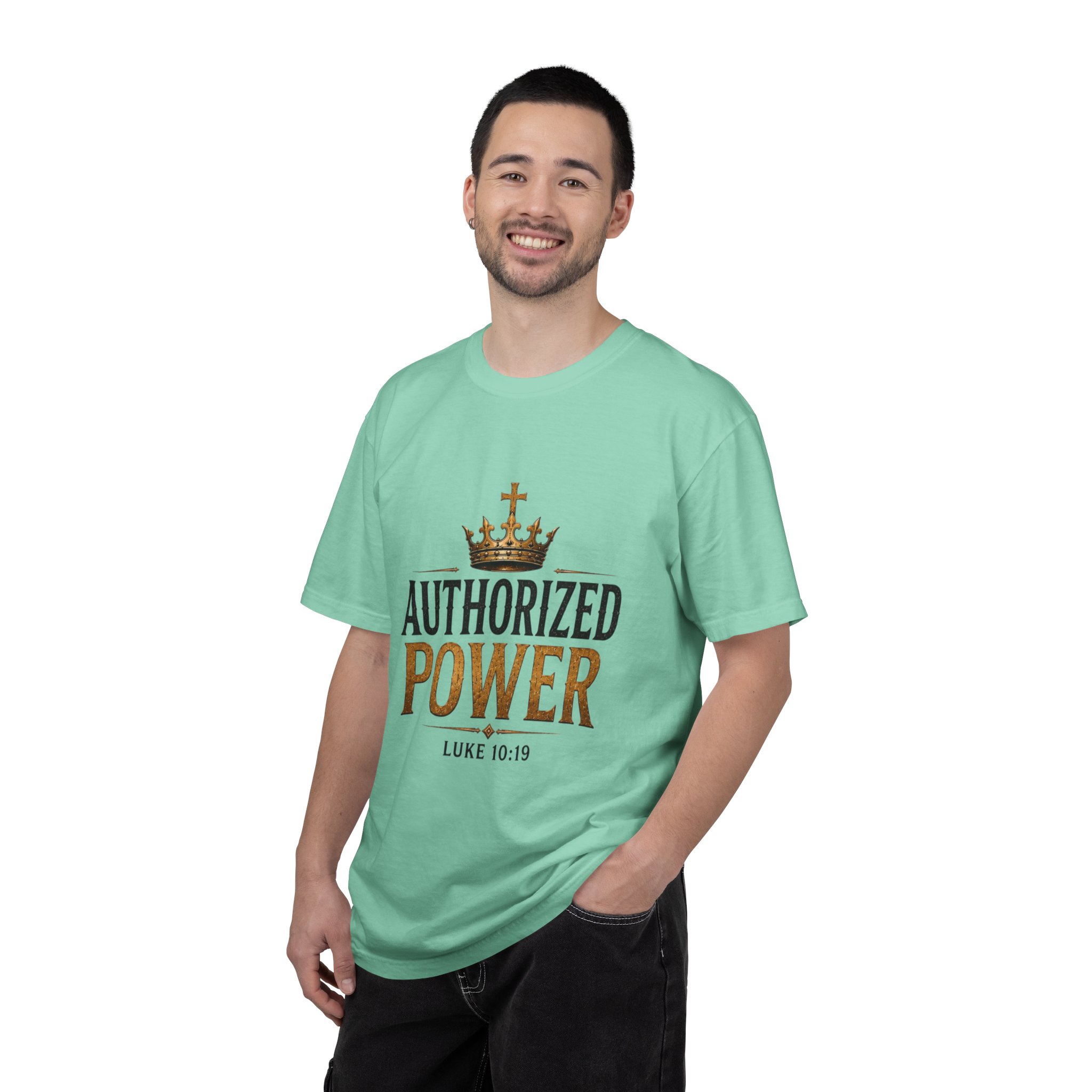 Authorized Power T-Shirt — "Authorized Power" Luke 10:19 Christian Faith Tee - Image 77