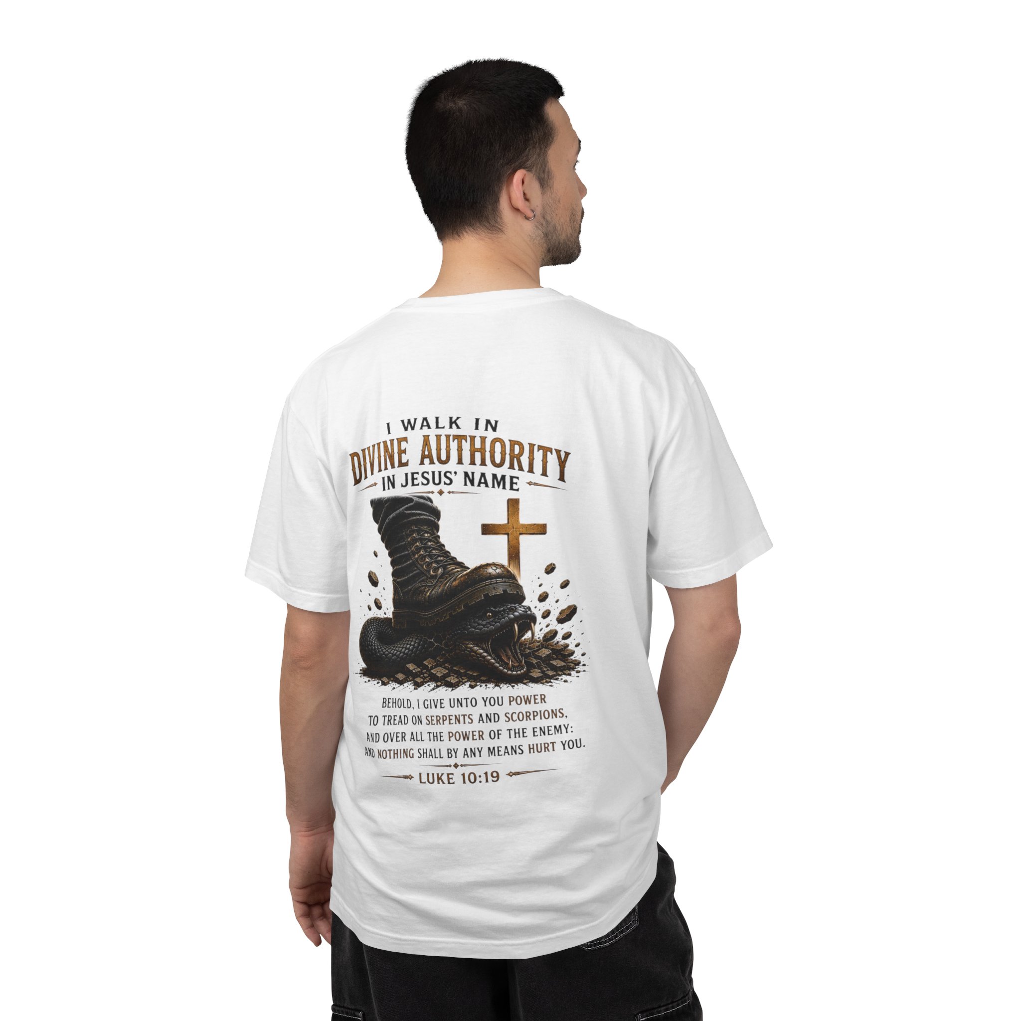 Authorized Power T-Shirt — "Authorized Power" Luke 10:19 Christian Faith Tee - Image 9