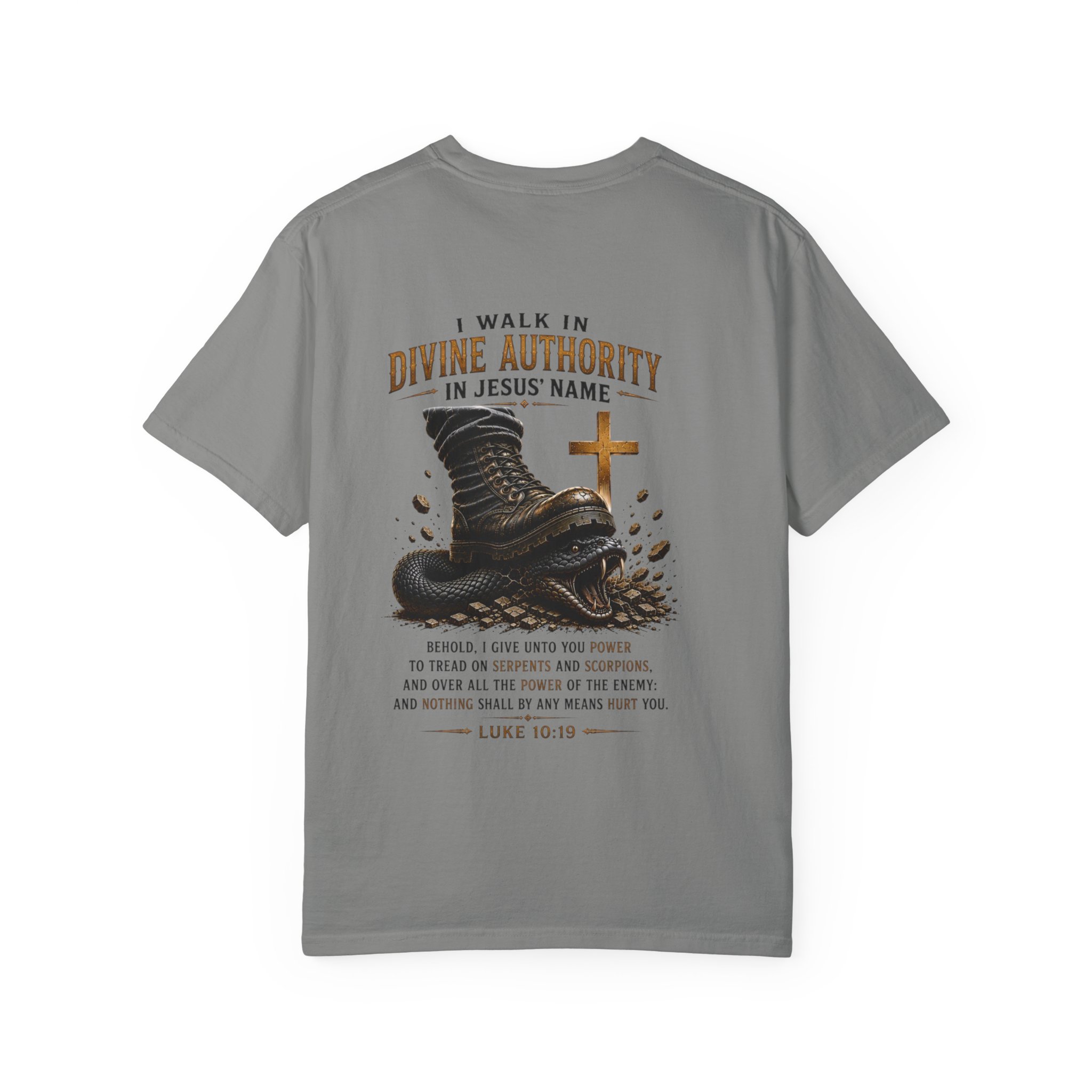 Authorized Power T-Shirt — "Authorized Power" Luke 10:19 Christian Faith Tee - Image 112
