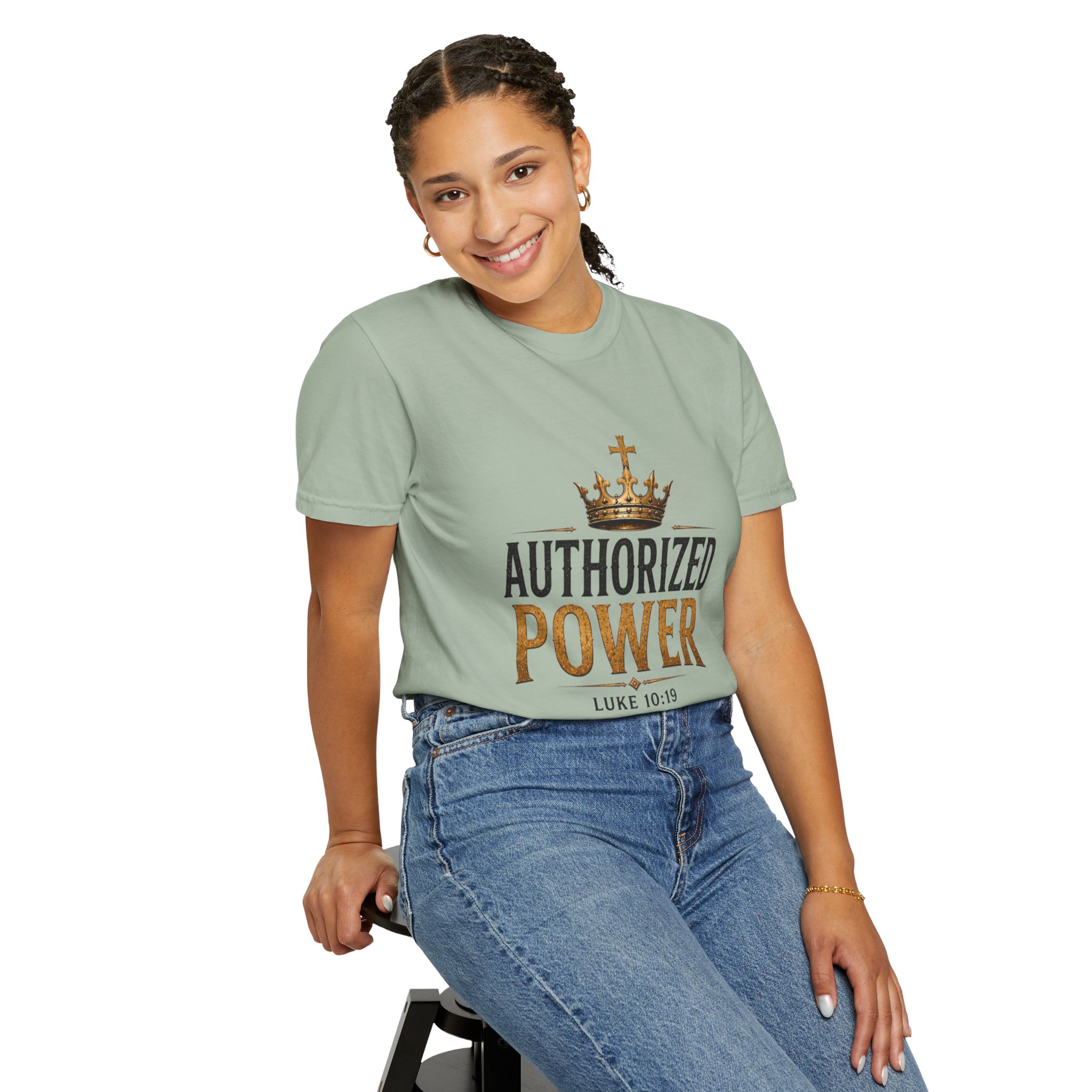 Authorized Power T-Shirt — "Authorized Power" Luke 10:19 Christian Faith Tee - Image 69