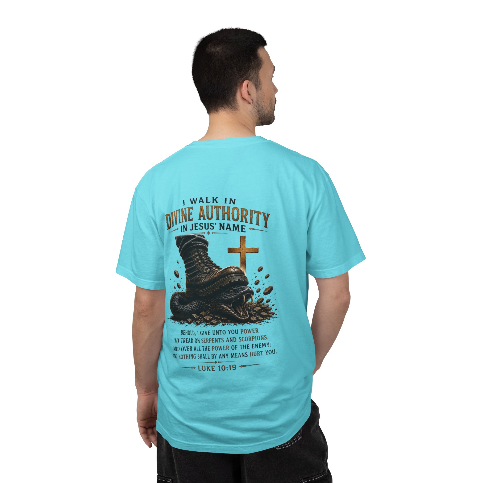 Authorized Power T-Shirt — "Authorized Power" Luke 10:19 Christian Faith Tee - Image 108