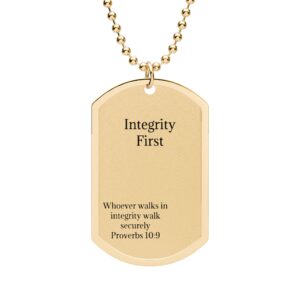 — "Integrity First" Engraved Pendant