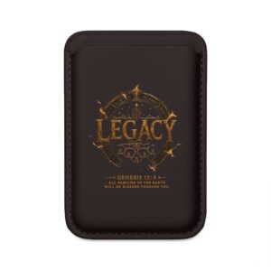 Men’s Legacy Vegan MagSafe Wallet — Leather-Free Card Sleeve with 'Legacy' Scripture Design