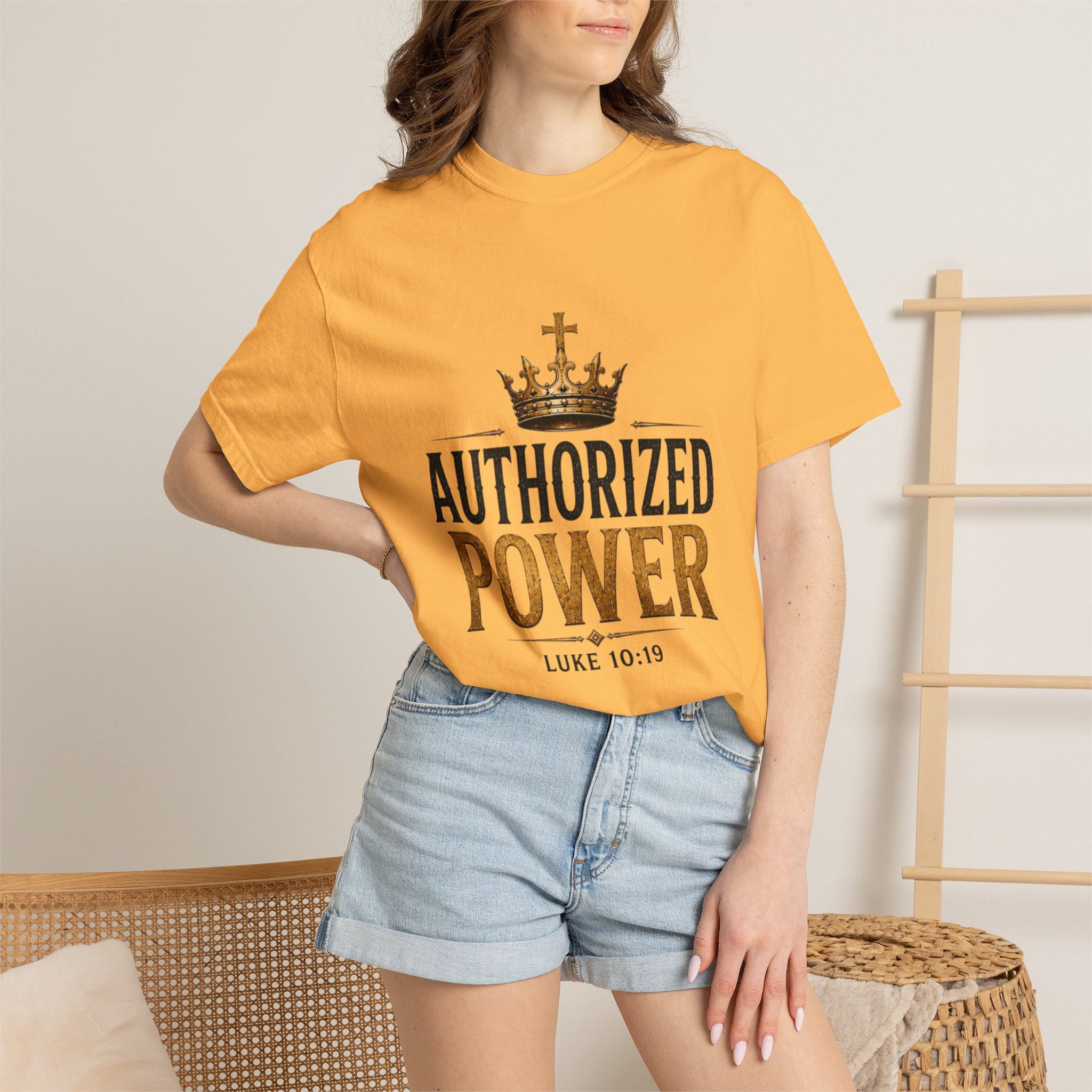 Authorized Power T-Shirt — "Authorized Power" Luke 10:19 Christian Faith Tee - Image 30