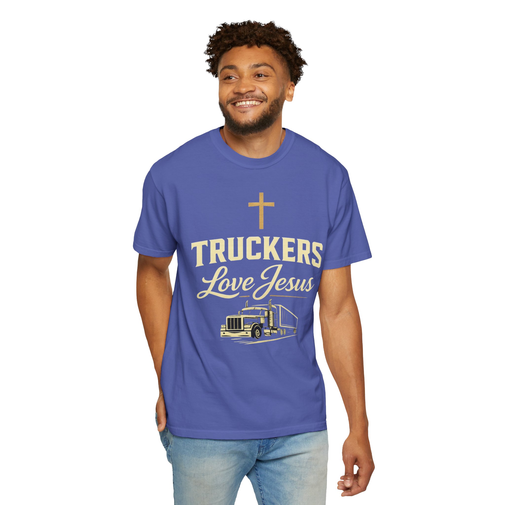 Truckers Love Jesus T-Shirt — Christian Trucker Gospel Tee - Image 35