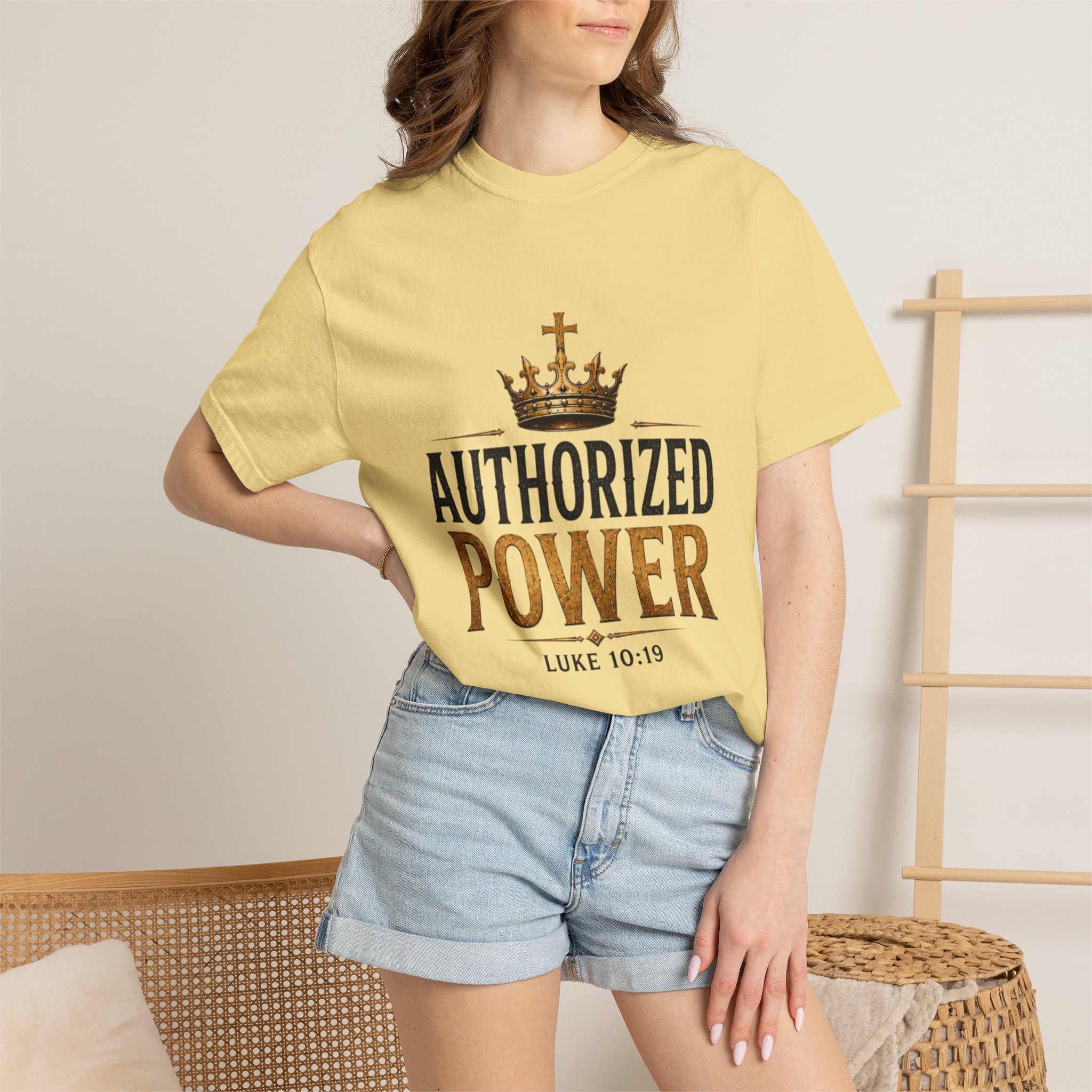 Authorized Power T-Shirt — "Authorized Power" Luke 10:19 Christian Faith Tee - Image 57