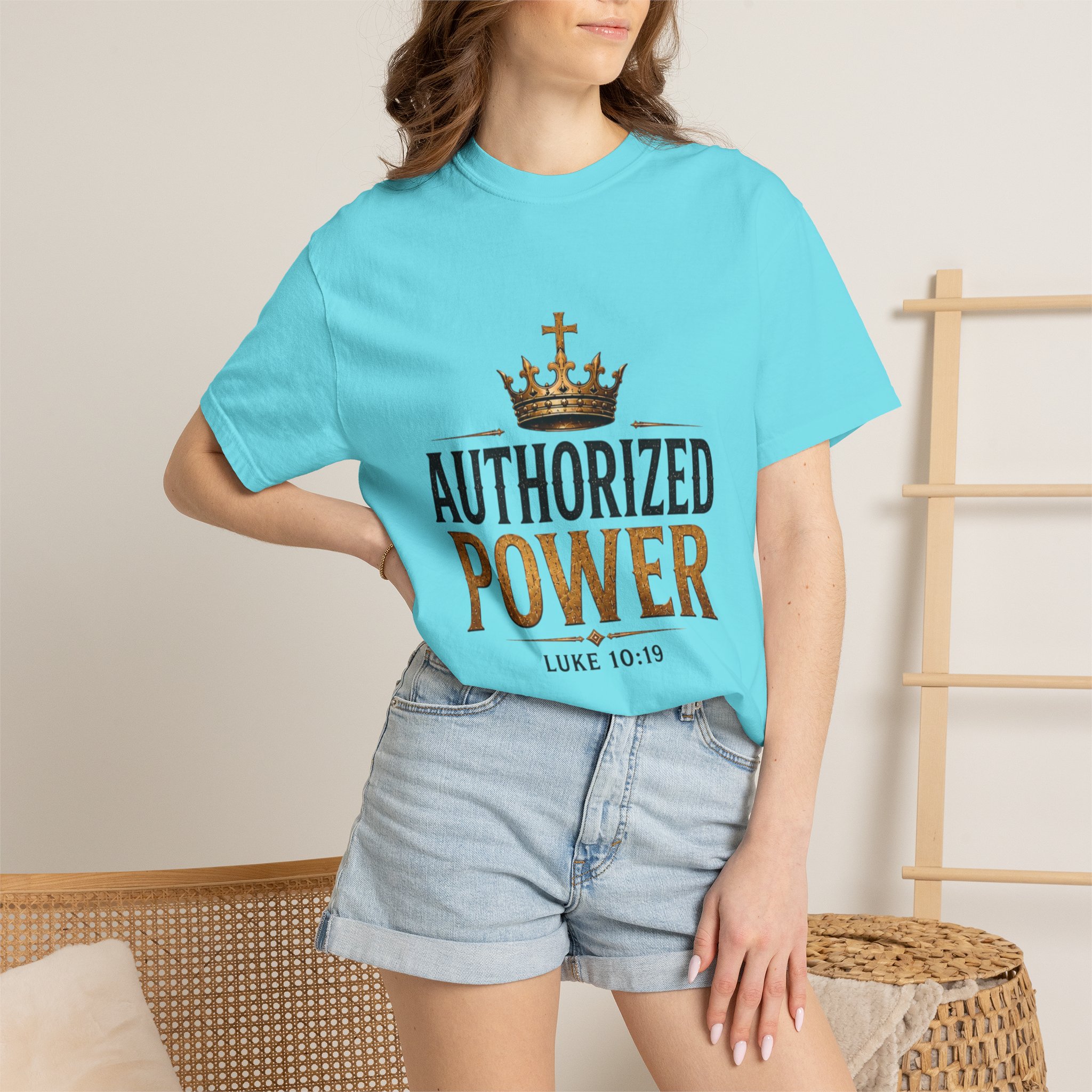 Authorized Power T-Shirt — "Authorized Power" Luke 10:19 Christian Faith Tee - Image 102